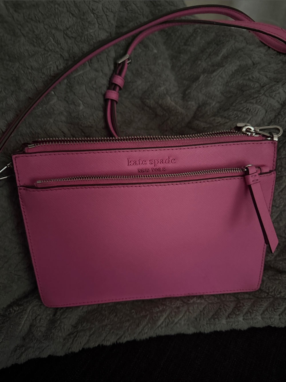 kate spade Magenta Crossbody Bag with Adjustable Strap